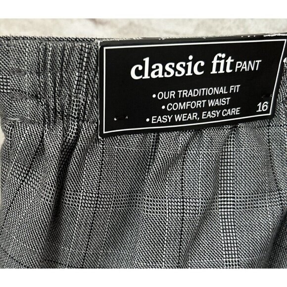 Alfred Dunner Womens Sz 16 PROPORTIONED SHORT Grey Madison Ave Classic Fit Pant - Picture 4 of 4